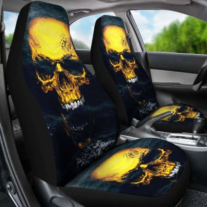 Set 2 Pcs Gothic Skull Car Seat Covers 172727