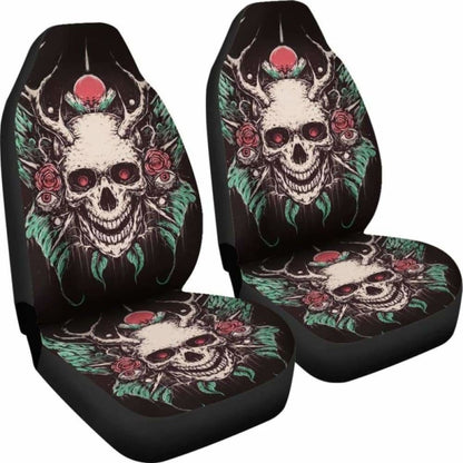 Set 2 Pcs Gothic Skull Car Seat Covers 172727