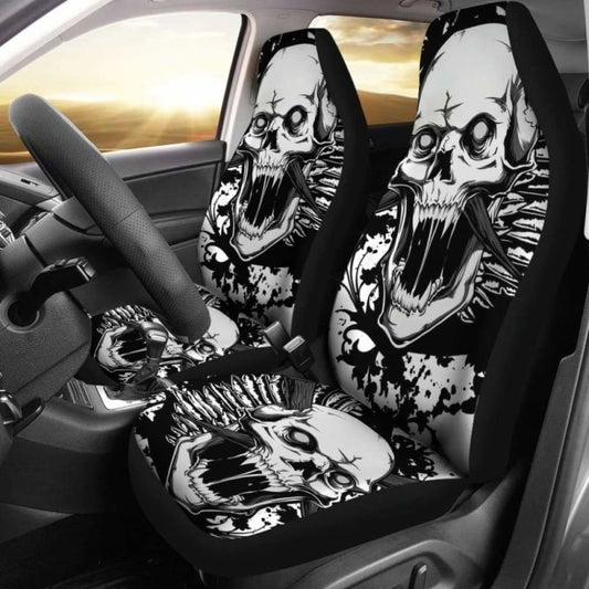 Set 2 Pcs Gothic Skull Car Seat Covers 172727