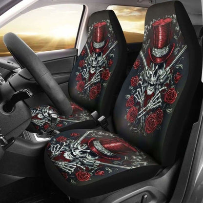 Set 2 Pcs Gothic Skull Car Seat Covers 172727