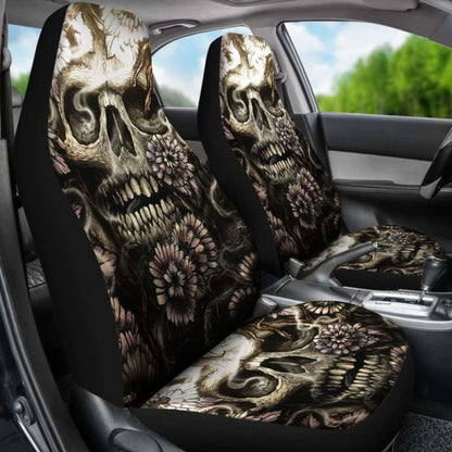 Set 2 Pcs Gothic Skull Car Seat Covers 172727