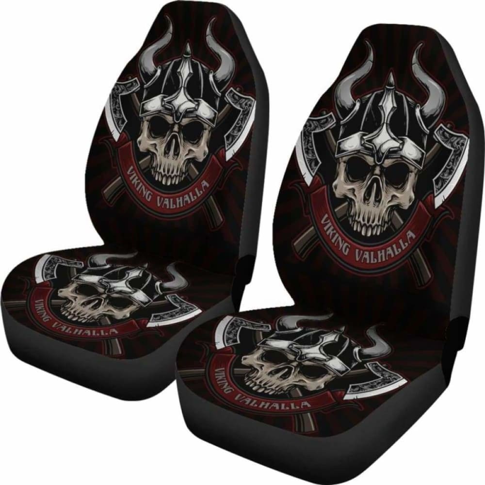 Set 2 Pcs Gothic Skull Car Seat Covers 172727