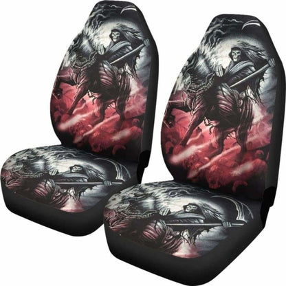 Set 2 Pcs Gothic Skull Car Seat Covers 172727
