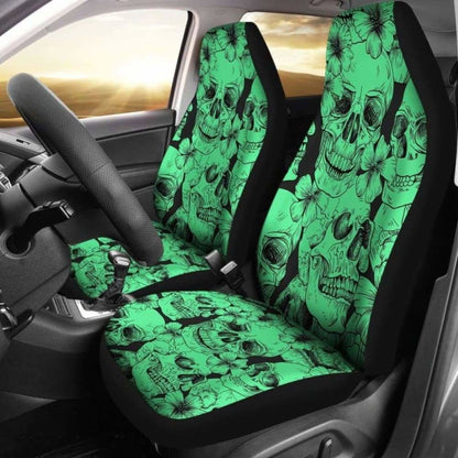 Set 2 Pcs Gothic Skull Car Seat Covers 172727