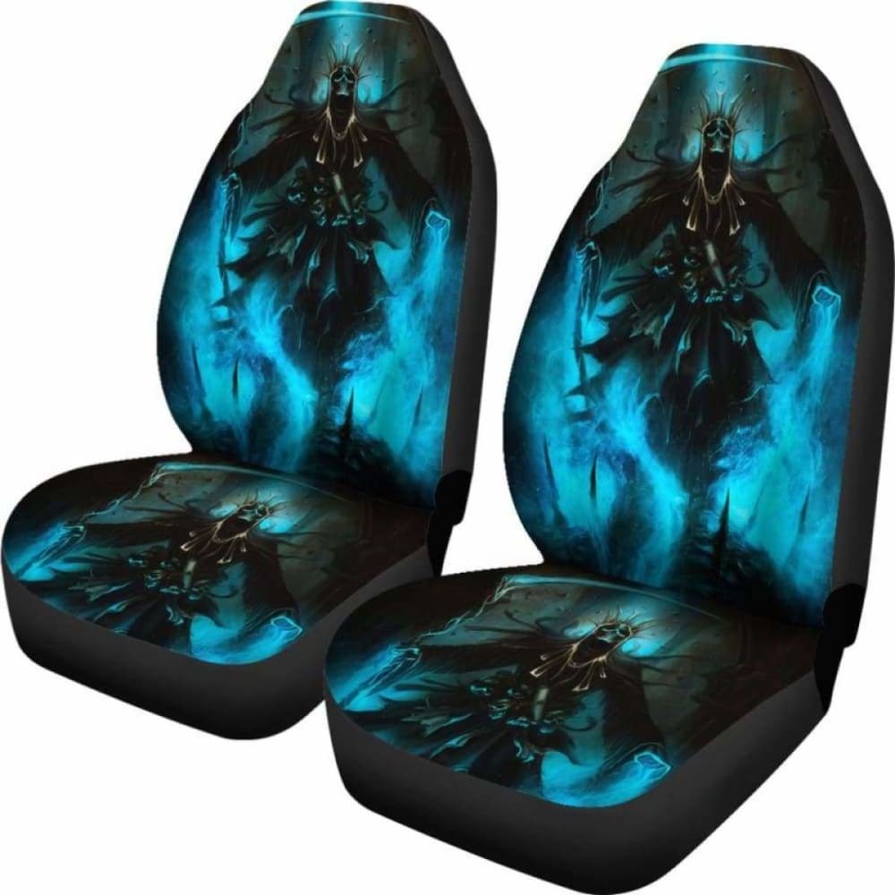 Set 2 Pcs Gothic Skull Car Seat Covers 172727