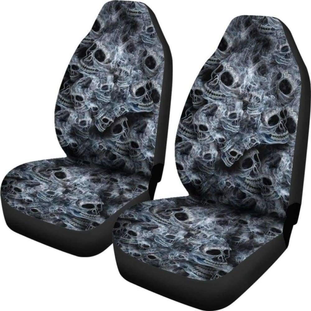 Set 2 Pcs Gothic Skull Car Seat Covers 172727