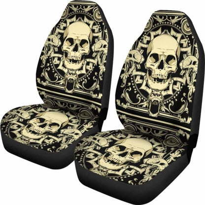 Set 2 Pcs Gothic Skull Car Seat Covers 172727