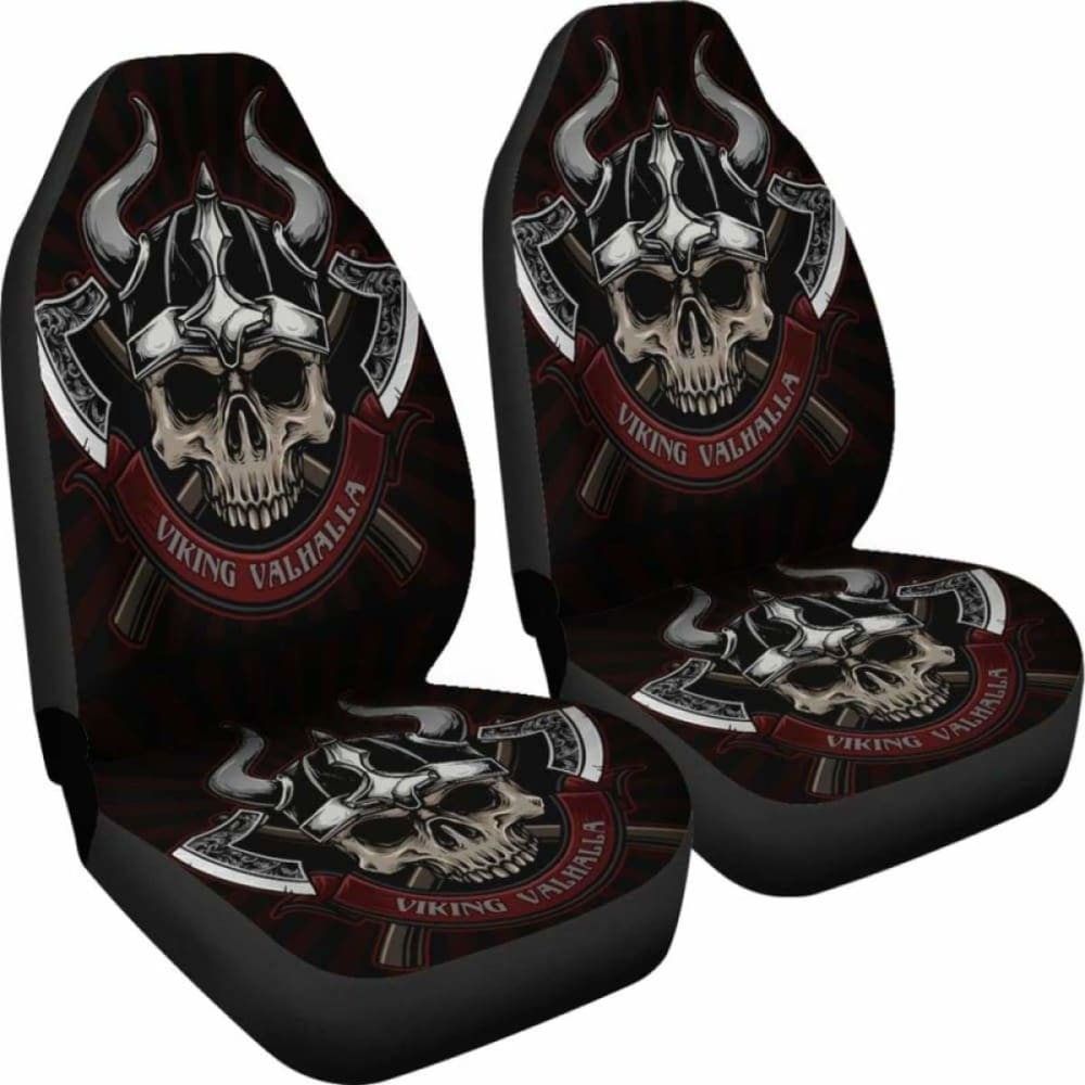 Set 2 Pcs Gothic Skull Car Seat Covers 172727