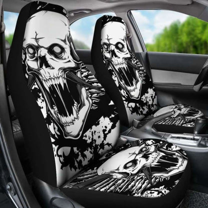 Set 2 Pcs Gothic Skull Car Seat Covers 172727