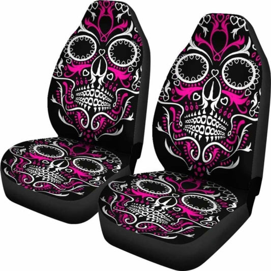 Set 2 Seat Cover Sugar Skulls 101207