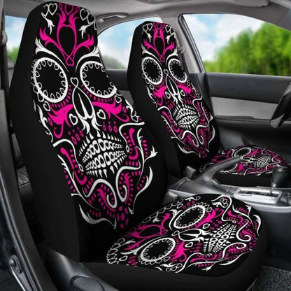 Set 2 Seat Cover Sugar Skulls 101207