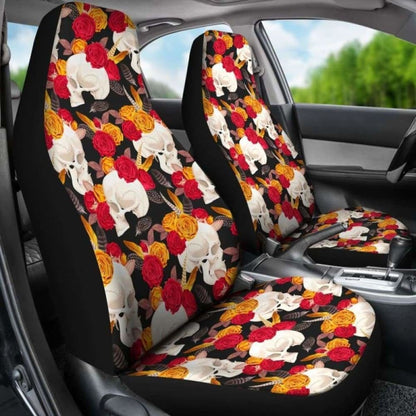 Set 2 Seat Cover Sugar Skulls 101207