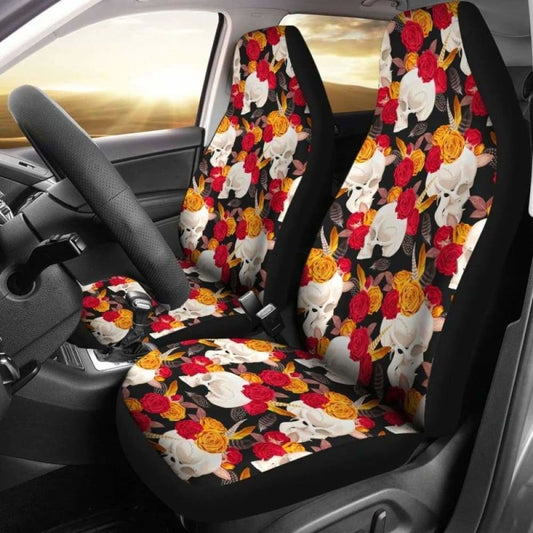 Set 2 Seat Cover Sugar Skulls 101207