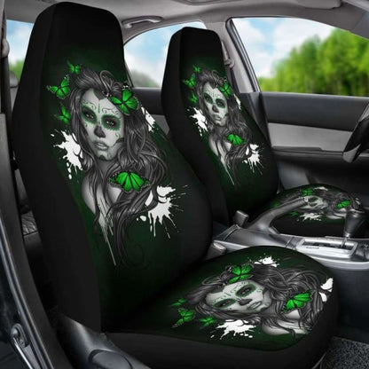 Set 2 Seat Cover Sugar Skulls 101207