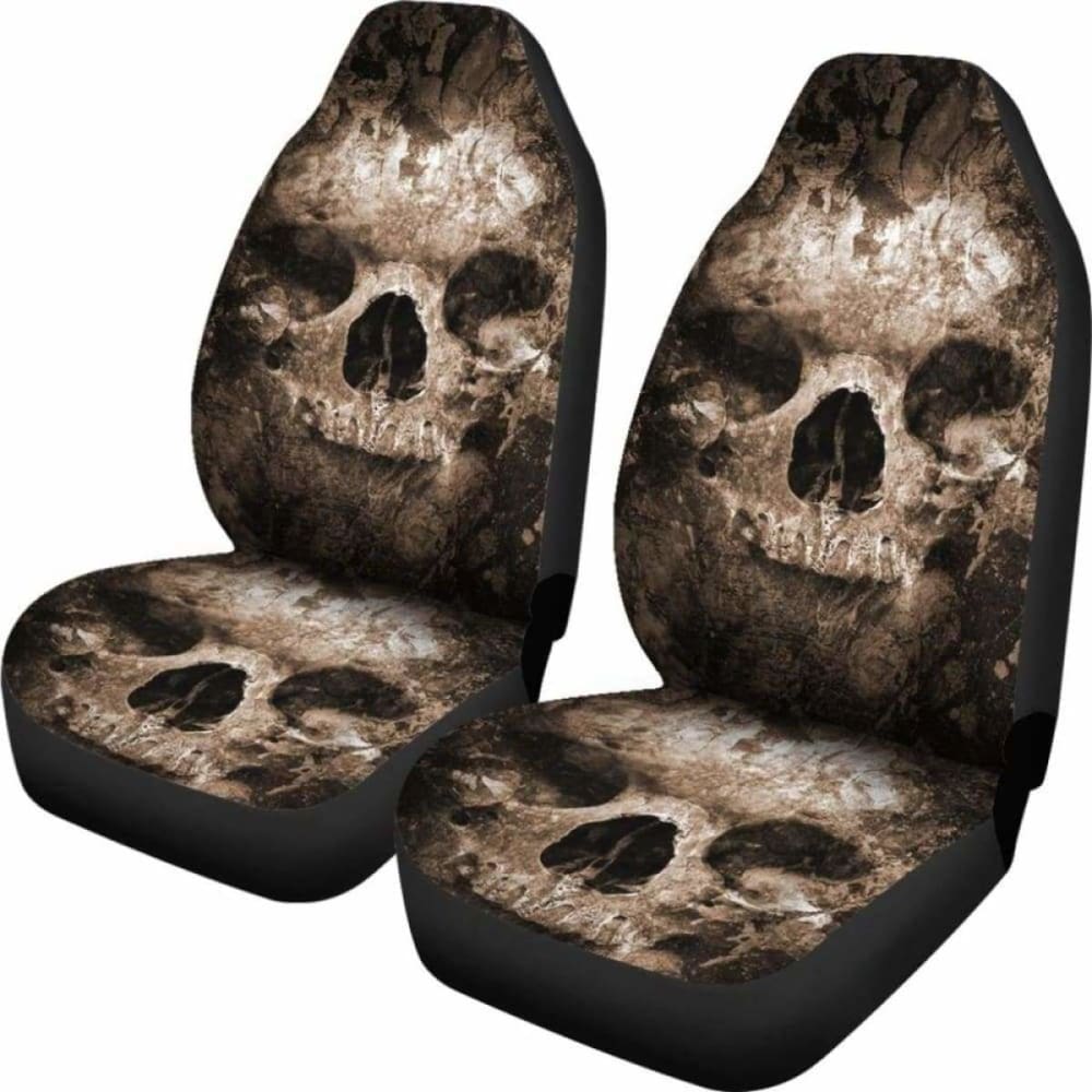 Set 2 Skull Gothic Seat Cover Sugar Skulls 172727