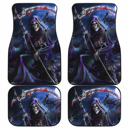 Set 4 Pcs Gothic Awesome Skull Car Mats 172727