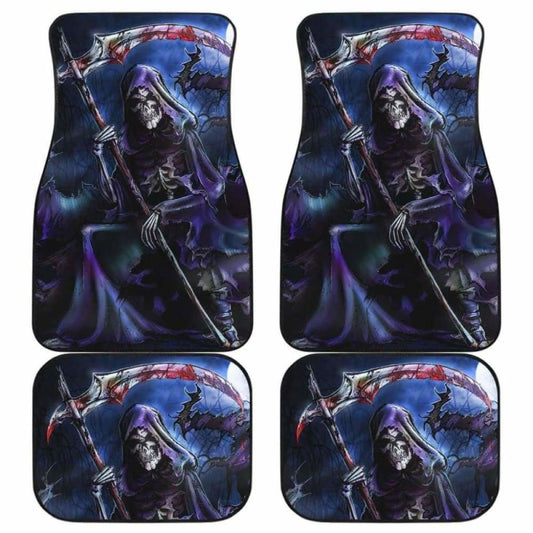 Set 4 Pcs Gothic Awesome Skull Car Mats 172727