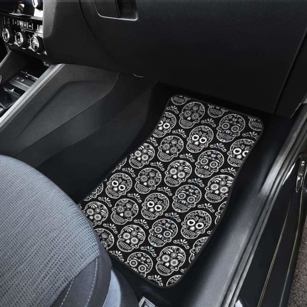 Set 4 Pcs Sugar Skull Car Mats 101207