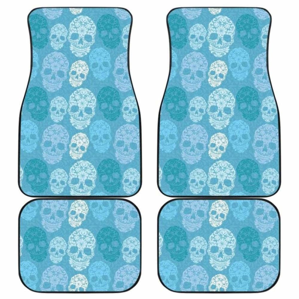Set 4 Pcs Sugar Skull Car Mats 101207