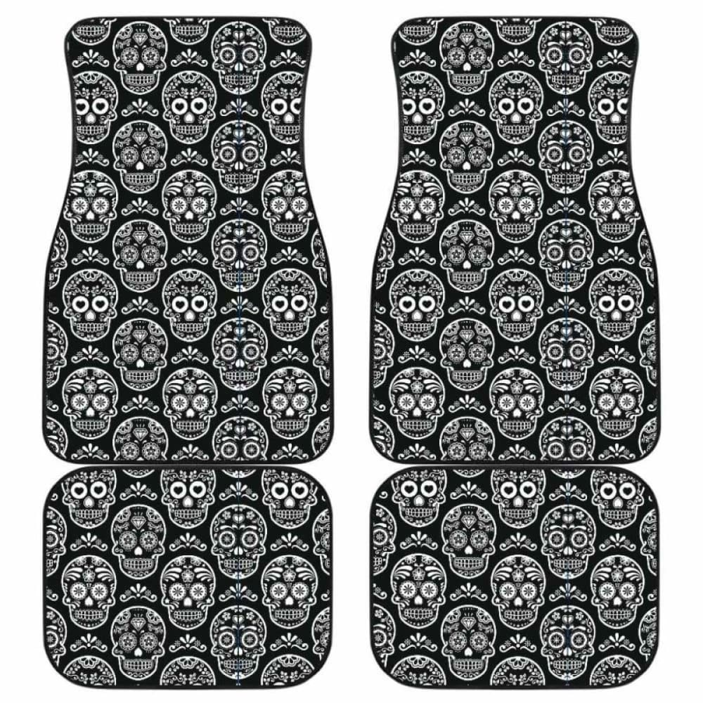 Set 4 Pcs Sugar Skull Car Mats 101207