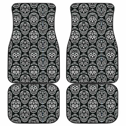 Set 4 Pcs Sugar Skull Car Mats 101207