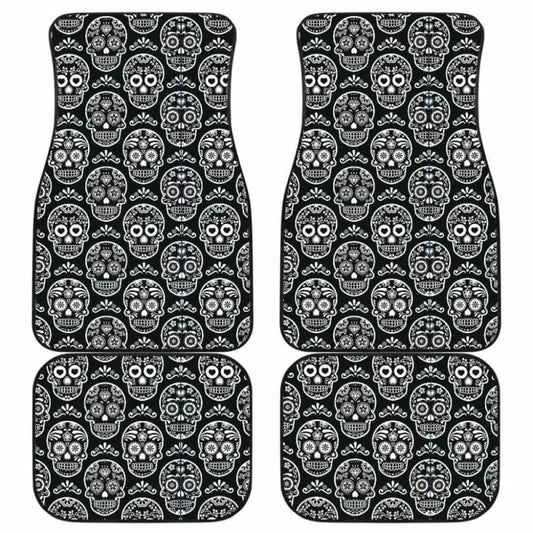 Set 4 Pcs Sugar Skull Car Mats 101207