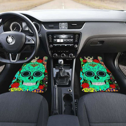 Set 4 Pcs Sugar Skull Car Mats 101207