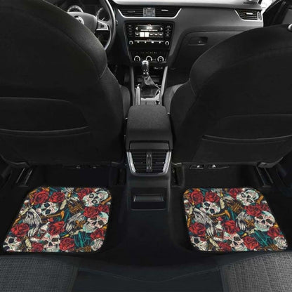 Set 4 Pcs Sugar Skull Car Mats 101207