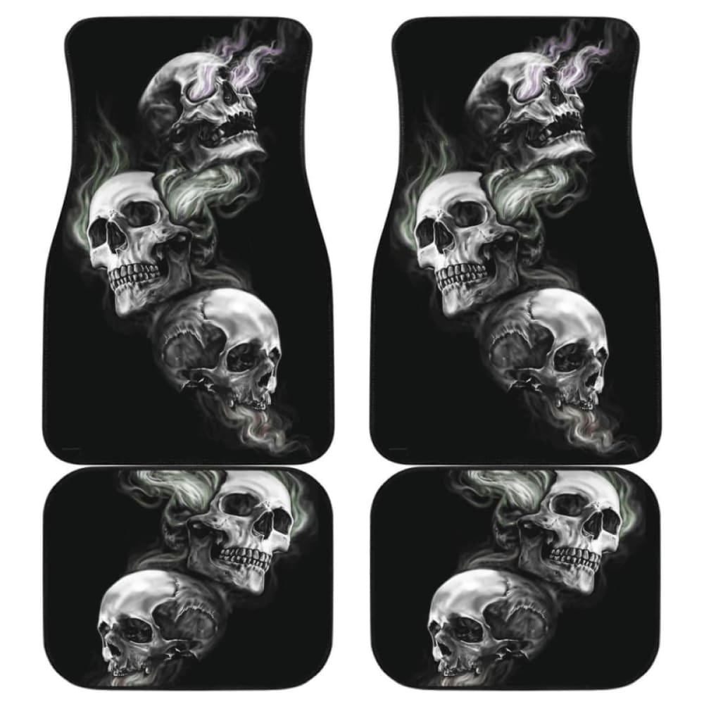 Set 4 Pcs Sugar Skull Car Mats 101207