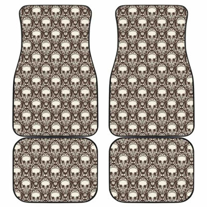 Set 4 Pcs Sugar Skull Day Of The Dead Car Mats 101207