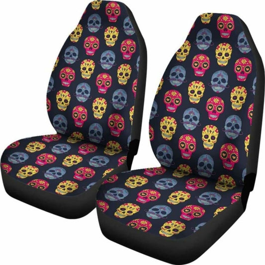 Set Of 2 Car Seat - Sugar Skull Car Seat 101207