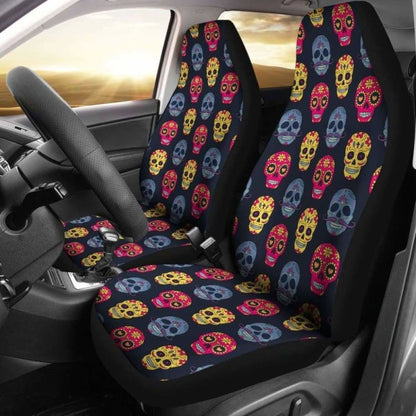 Set Of 2 Car Seat - Sugar Skull Car Seat 101207