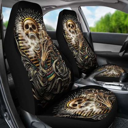 Set Of 2 Gothic Skull Car Seat Covers 172727