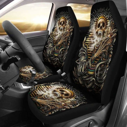 Set Of 2 Gothic Skull Car Seat Covers 172727