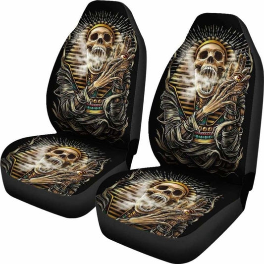 Set Of 2 Gothic Skull Car Seat Covers 172727