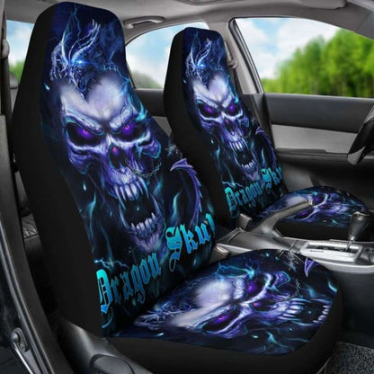 Set Of 2 Pcs Dragon Skull Seat Covers 101207