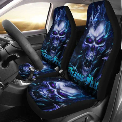 Set Of 2 Pcs Dragon Skull Seat Covers 101207