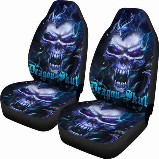Set Of 2 Pcs Dragon Skull Seat Covers 101207