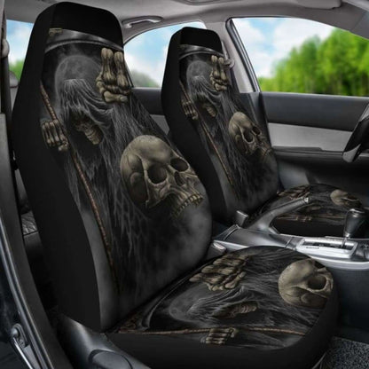 Set Of 2 Pcs Skull Car Seat Cover 101207