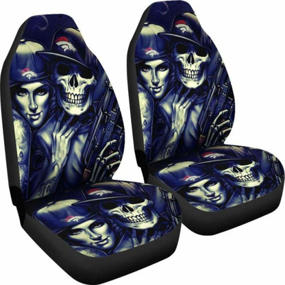 Set Of 2 Skull Car Seat Covers 101207