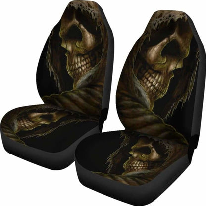 Set Of 2 Skull Car Seat Covers 101207