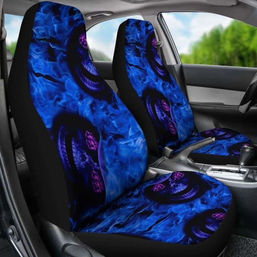 Set Of 2 Skull Car Seat Covers 101207