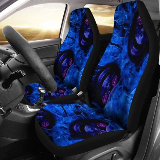 Set Of 2 Skull Car Seat Covers 101207