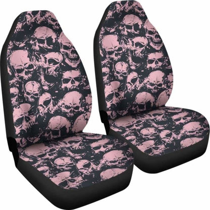 Set Of 2 Skull Gothic Car Seat Covers 172727