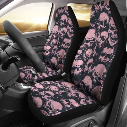 Set Of 2 Skull Gothic Car Seat Covers 172727