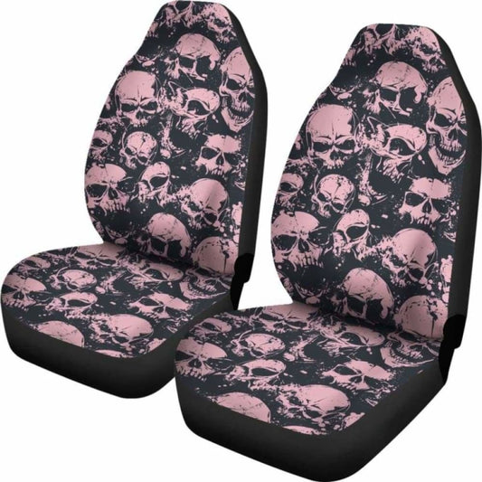Set Of 2 Skull Gothic Car Seat Covers 172727
