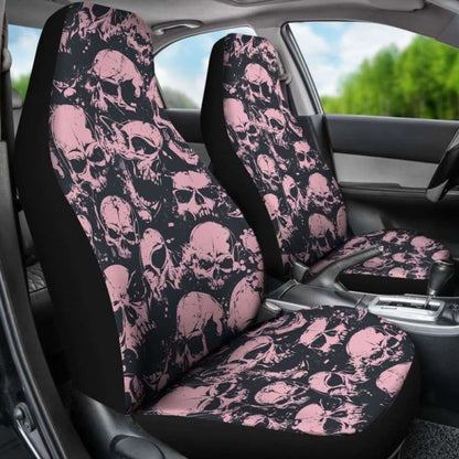 Set Of 2 Skull Gothic Car Seat Covers 172727