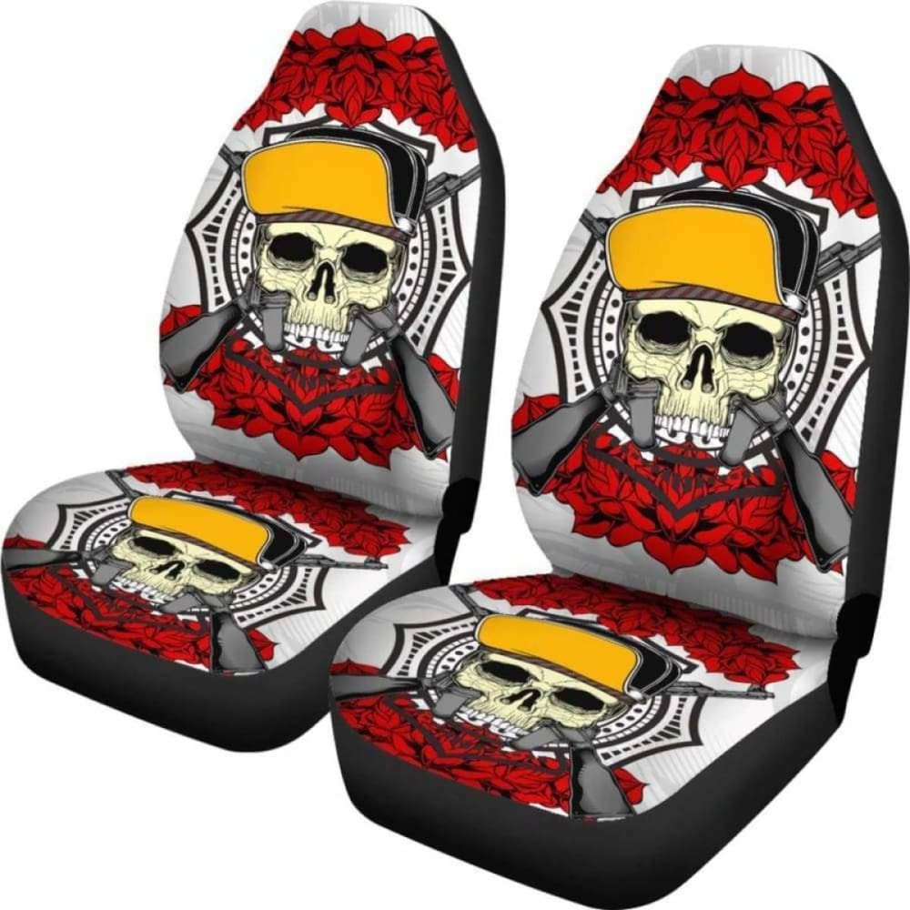 Set Of 2 Skull Gothic Car Seat Covers 172727