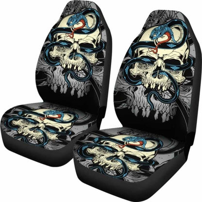 Set Of 2 Skull Gothic Car Seat Covers 172727