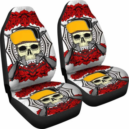 Set Of 2 Skull Gothic Car Seat Covers 172727